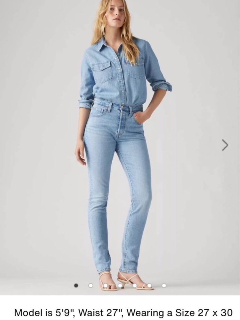 LÉVIS - 501 skinny jeans light wash W25